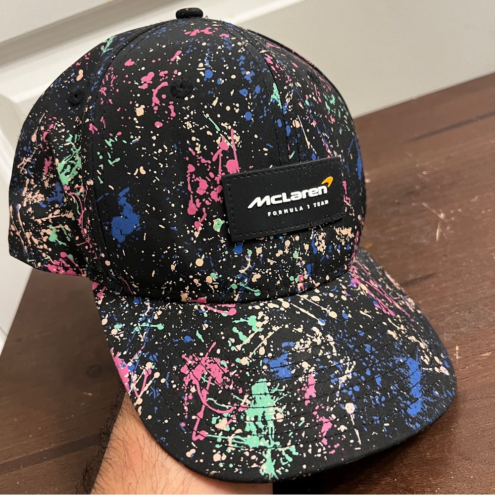 MCLAREN Kids Splatter Paint Cap - Black and Multicolor